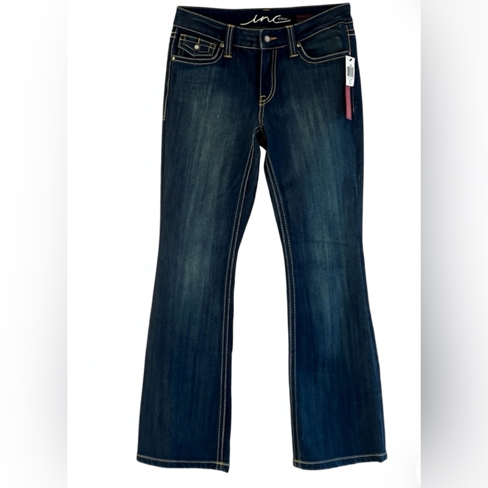 NWT INC International Concepts Rhinestone Pocket Bootcut Jeans